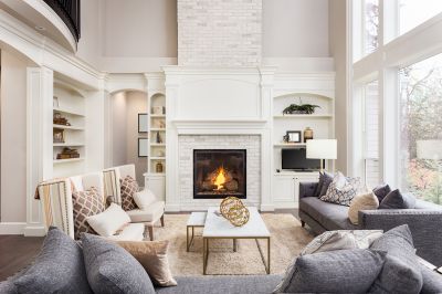 Remodel Your Brick Fireplace to Look More Modern!